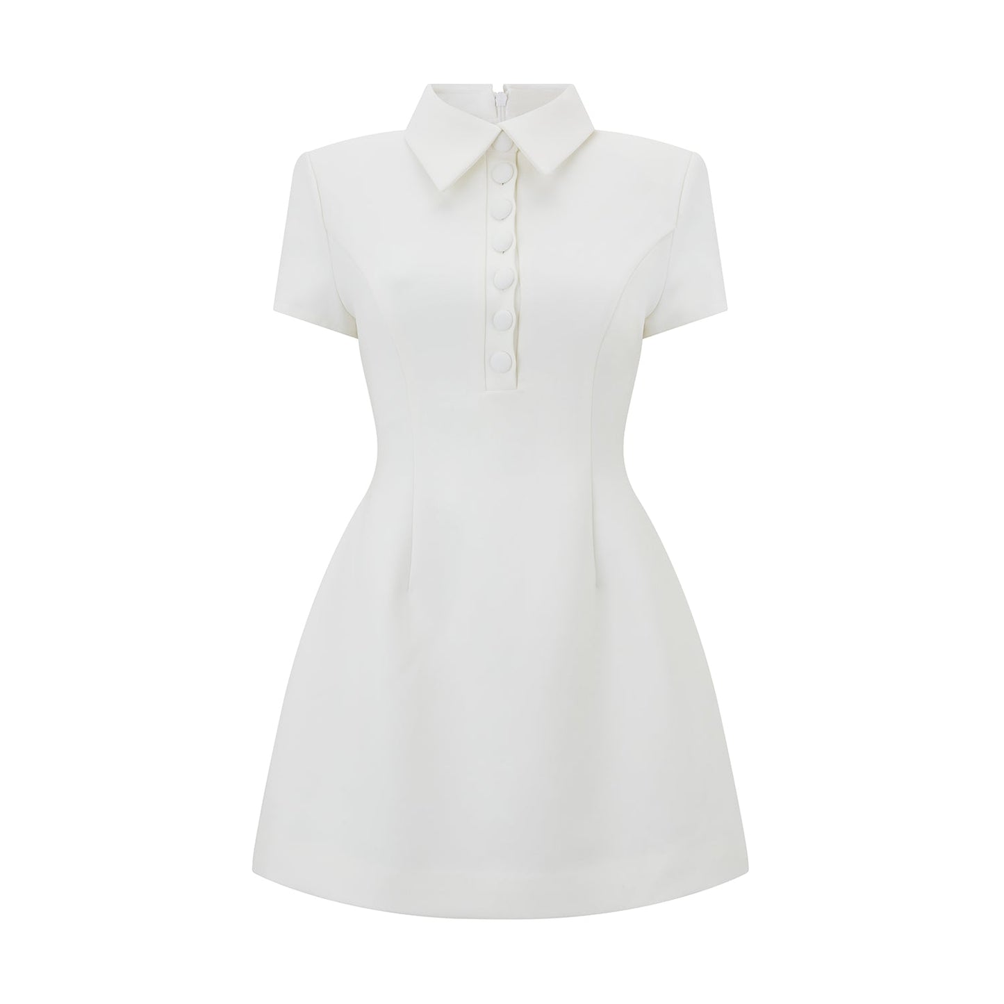 Vestido Mini con Cuello y Falda Voluminosa – Estilo Elegante y Moderno