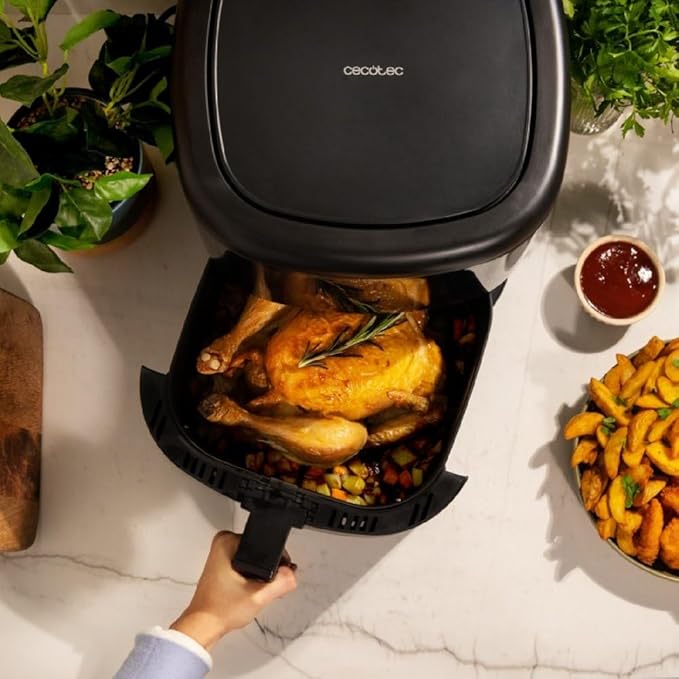 Freidora de Aire Bombastik 6000 6L 1700W – Tecnología PerfectCook, 12 Programas, Control Táctil, Temperatura y Tiempo Ajustables
