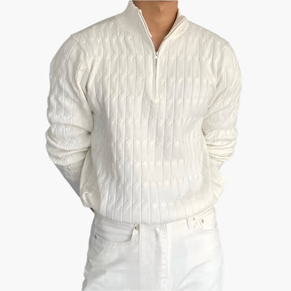 Suéter Elegante con Medio Cierre – Ropa de Hombre