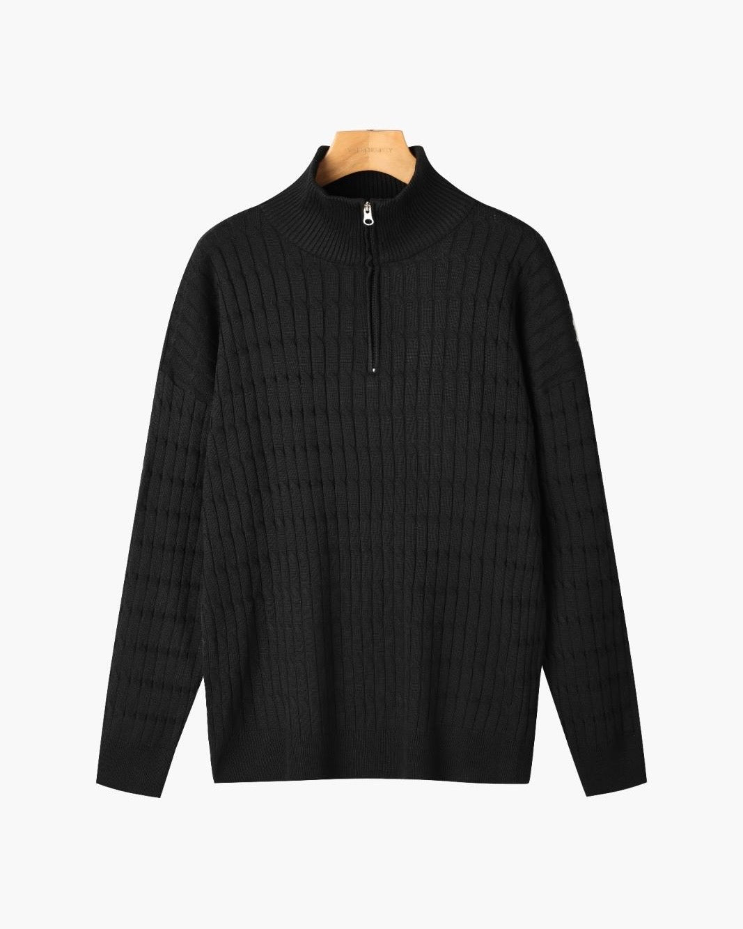 Suéter Elegante con Medio Cierre – Ropa de Hombre