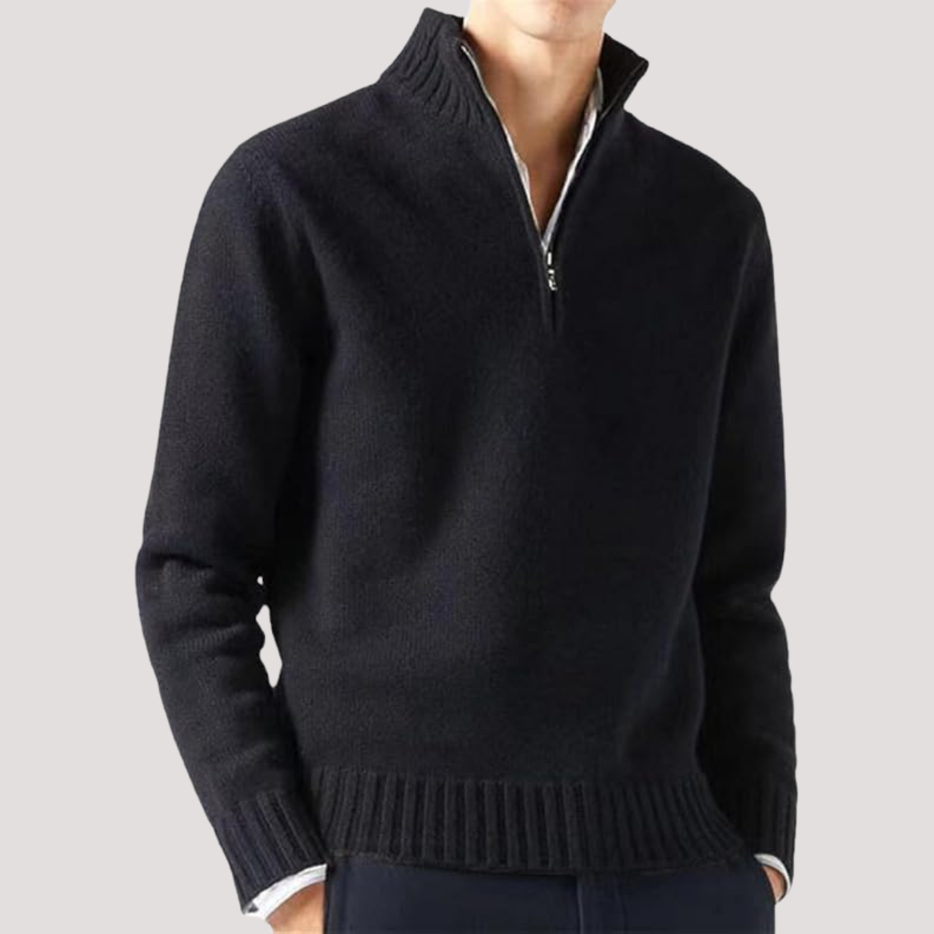 Jersey de Punto Cuello Alto – Moda Otoño Invierno