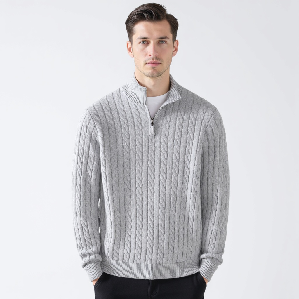 Suéter George Hombre – Comodidad y Estilo con Cremallera