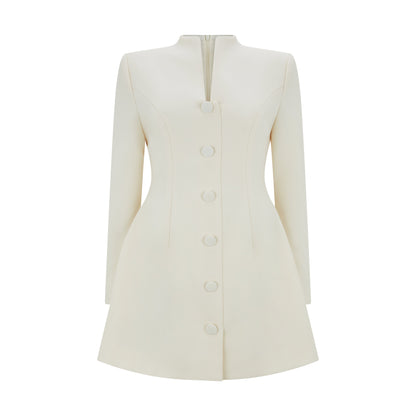 Vestido Camisero de Satén con Mangas Largas y Botones – Elegancia Moderna