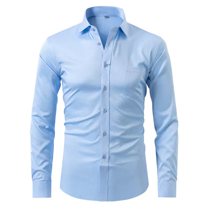 Camisa Antiarrugas Hombre – Estilo Slim y Moderno